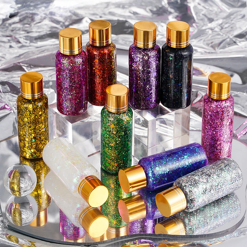 10 Color Glitter Gel Chameleon Glitter Merman Scale Face Body Lip Phantom Glitter Eye Shadow