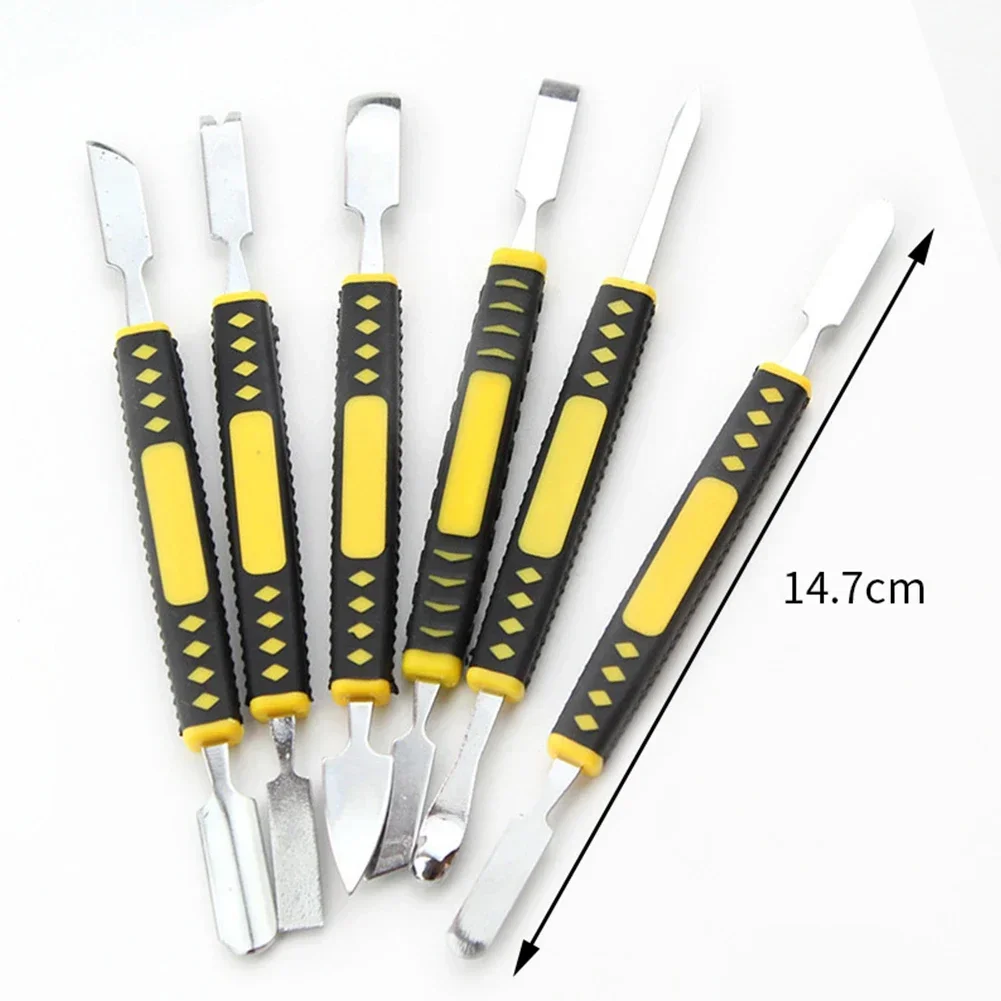 6pcs Hand Tools Set Phone Repair Tools Kit Disassembly Blades Pry Opening Tool Metal Crowbar Disassemble Kit Phone Spatula