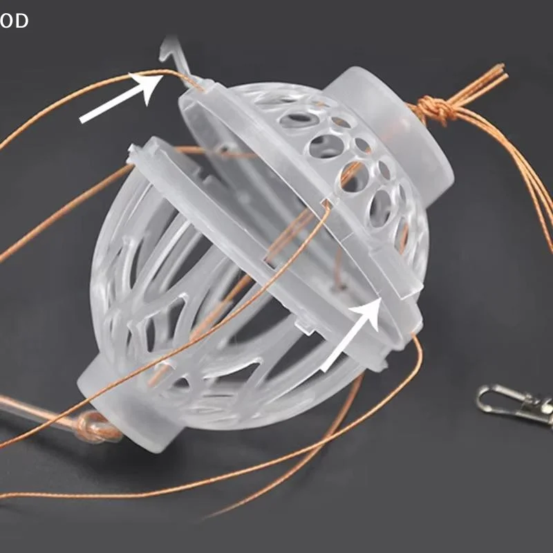 Fishing Hooks Explosion Baits Cage Six Strong Carbon Steel Plastics Carp Sea Fishing Tackle Tools
