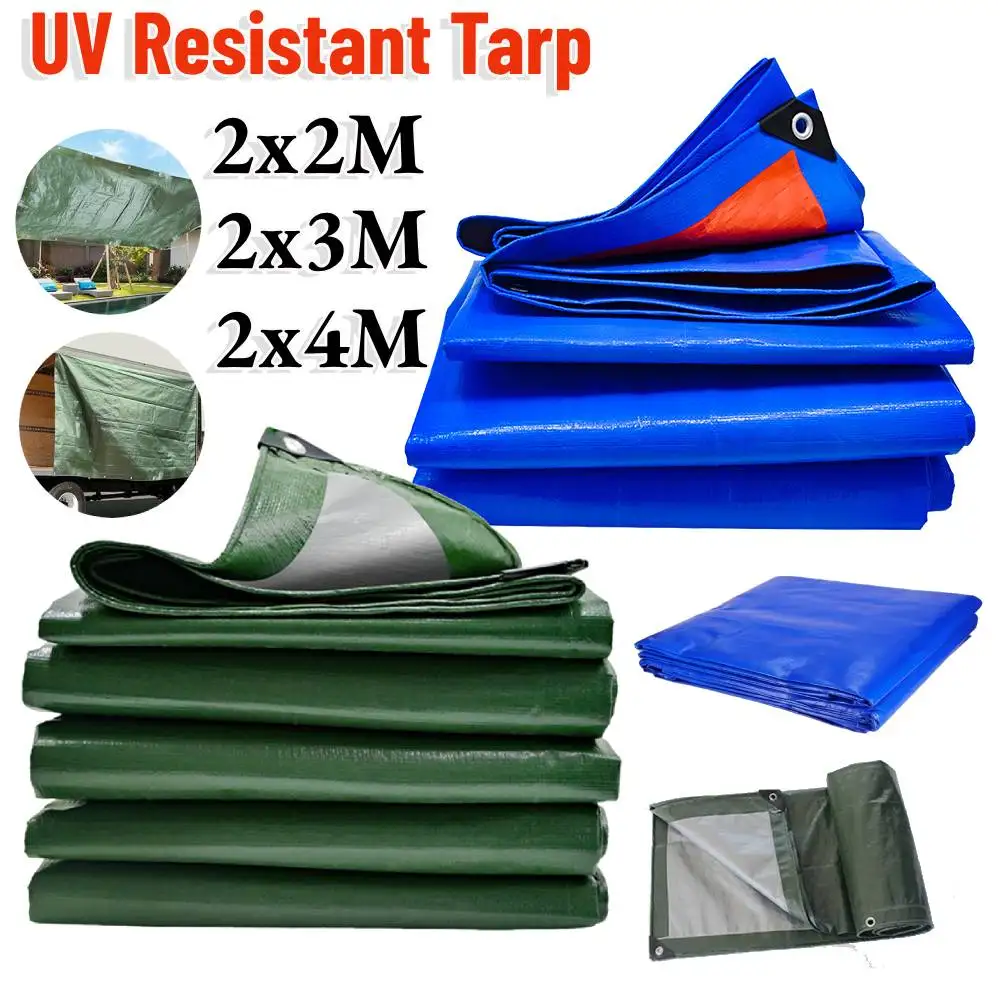 Waterproof Large Tarpaulin Multipurpose Outdoor Car Sun Shelter Garden Rain Cover Awning Camping Tent Tarp Beach Shade Canopy