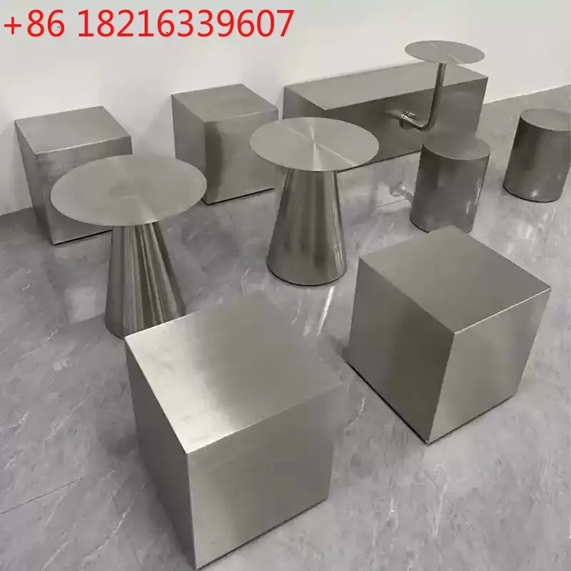 YAO Industrial Stainless Steel Round Stool Creative Side Tables for Living Room Luxury Shoe Ottoman Designer Modern Dressing Sto
