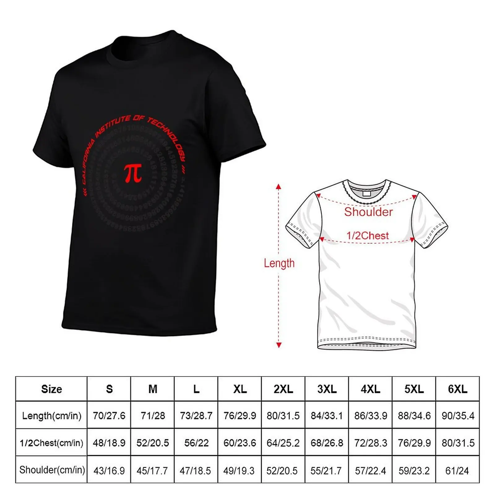 University and College | Math Pi | P1 |California Institute Of Technology T-Shirt man t shirts cotton T-Shirt