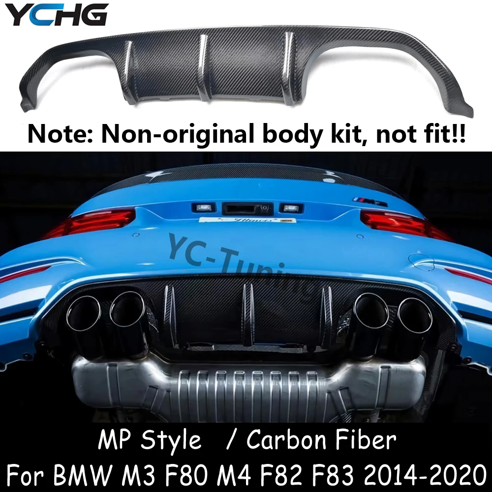 

M3 F80 M4 F82 MP Style Carbon Fiber Rear Bumper Diffuser Lip For BMW M3 F80 M4 F82 F83 Carbon Rear Diffuser body kit 2014-2020