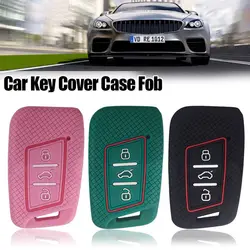 Silicone Remote Key Case Protector Full Protection Shell Cover for VW/Tiguan/Atheon/ /Polo/Passat B8/Skoda/Kodiaq/Octavia/Fabia