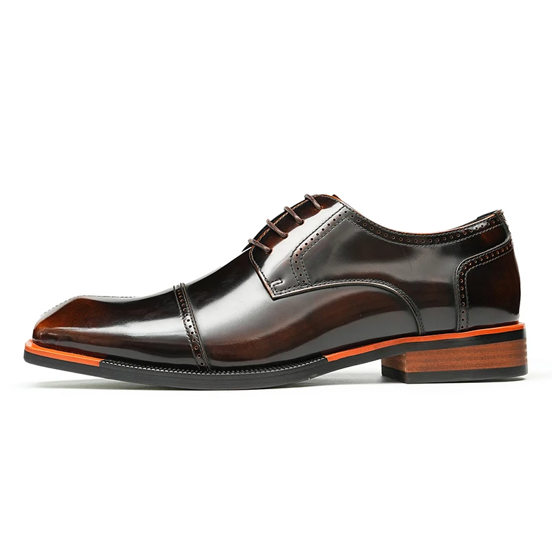 Men Oxford Shoes Genuin Cow Leather Handmade Social Formal Wear Man Wedding Dress Office Smart Casual Shoes Pointed Toe Lace