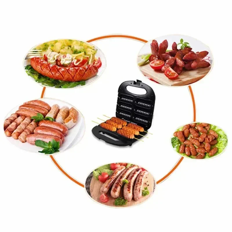 Electric Hot Dog Maker Automatic Small Household Hot Dog Roasted Sausage Cheese Stick Machine Snack Sausage Machine Cooking Tool