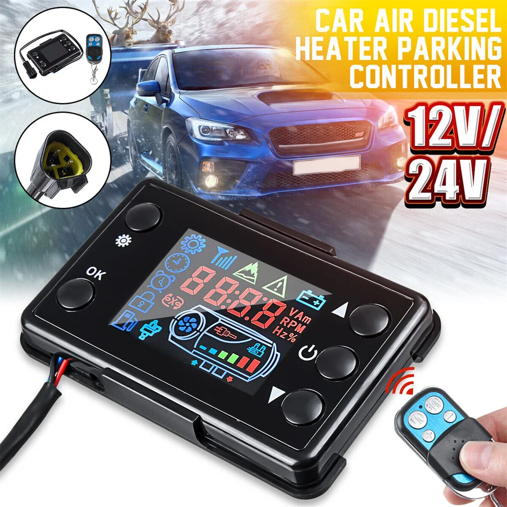 12/24V Diesels Air Heater LCD Monitor Switch+Control Board Motherboard+Remote Controller Similar Eberspacher Webasto