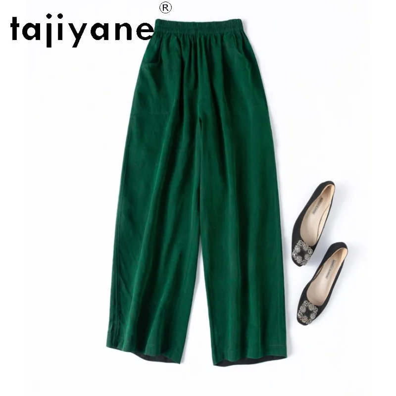 

TAJIYANE 100% Mulberry Silk Pants Woman Luxury Xiangyun Sha Wide Leg Pants Reversible Casual Trousers 2026 Spring Clothes штаны