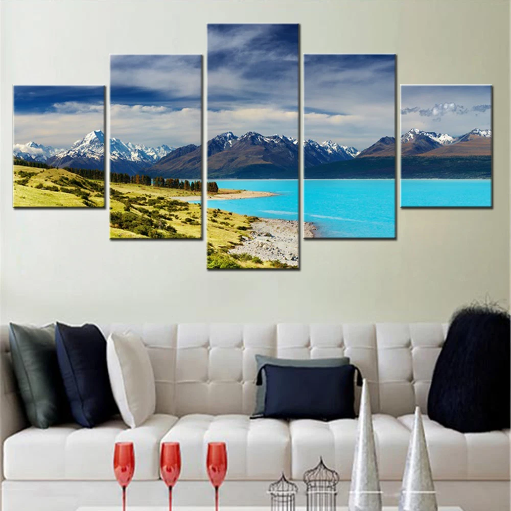 

Canvas Wall Art Poster Painting New Zealand Nurture Wallpaper HD Modular Home Decor Picture Print Living Room Mural 5 Pcs