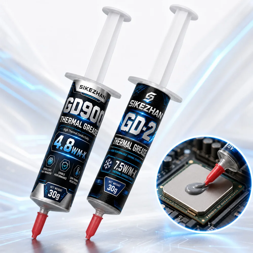 SIKEZHAN 2Pcs GD900 GD-2 Thermal Paste 30g Silicone Grease Cooling Compound for CPU GPU LED Heatsink Chip Cooler Accessories