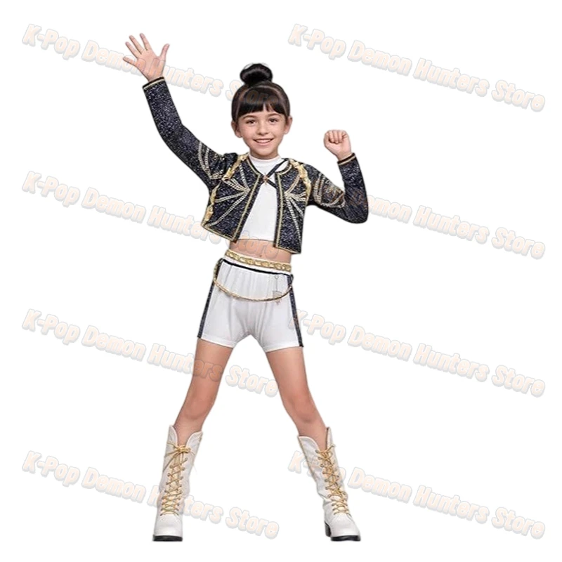 Halloween 2025 K-Pop Demon Hunters Cosplay Costume Rumi Zoey Mira Cosplay Girls Style Kids Stage Performance Clothes