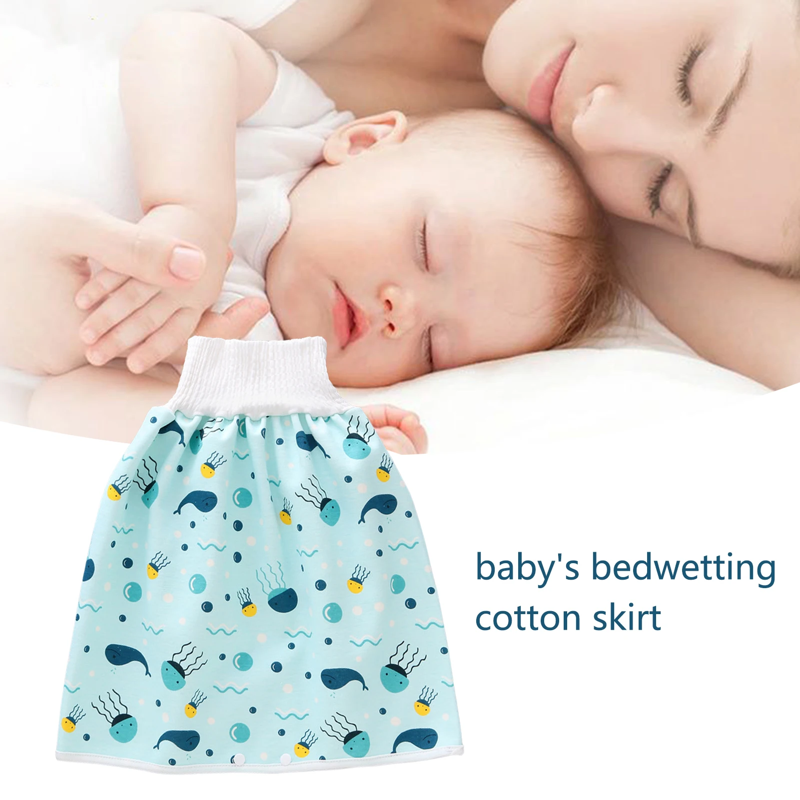 Waterproof Diaper Skirt Unisex Waterproof Diaper Shorts Anti-Baby Bedwetting Cotton Baby Anti-Leakage Skirt For Boy Girl Night