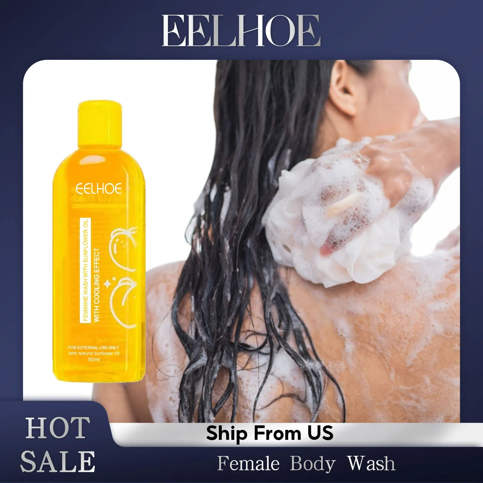 EELHOE Women Shower Gel Body Private Parts Cleansing Refreshing Oil Control Moisturizing Skin Fragrance Anti Itch Bath Body Wash