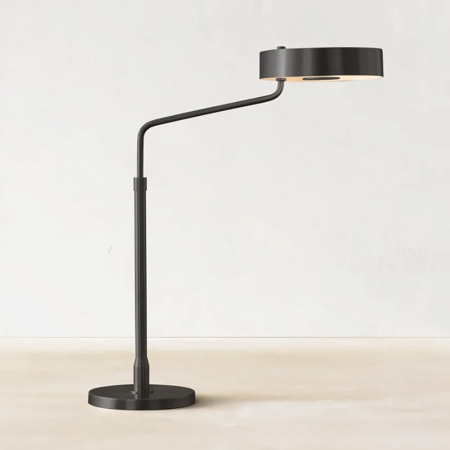 Indoor Living Room Bedroom Decorative Desk Light Copper Base Slub Shape Brass Classic Table Lamp