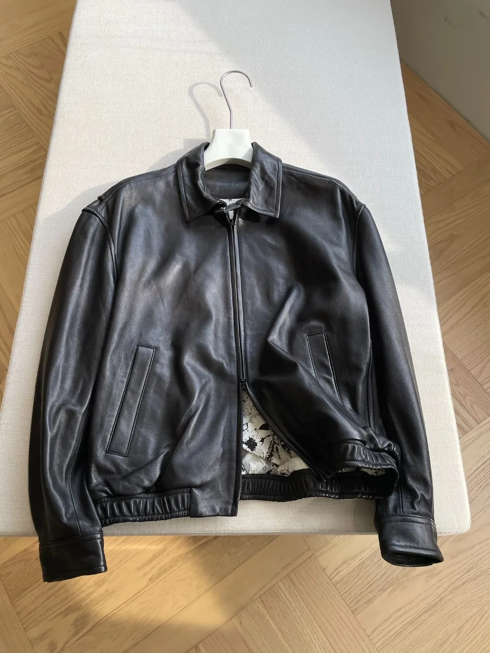 Imported High Quality Sheepskin Bomber Leather Jacket