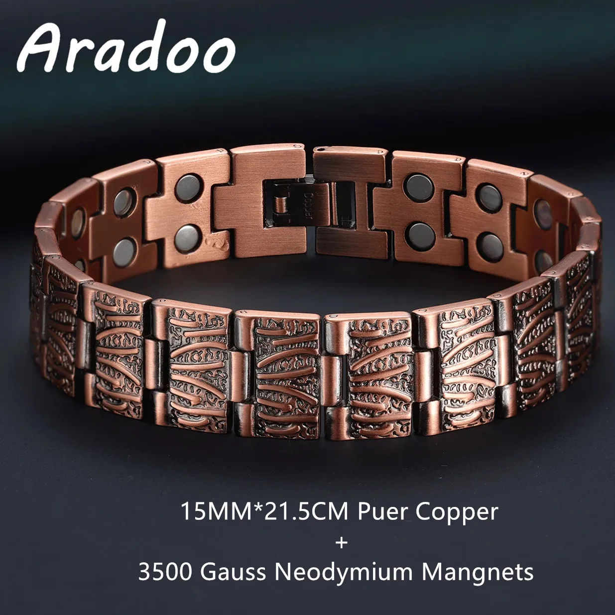 ARADOO Copper Bracelets for Arthritis, Magnetic Therapy Bracelet for Carpal Tunnel Father's Day& Mother's Day Gifts