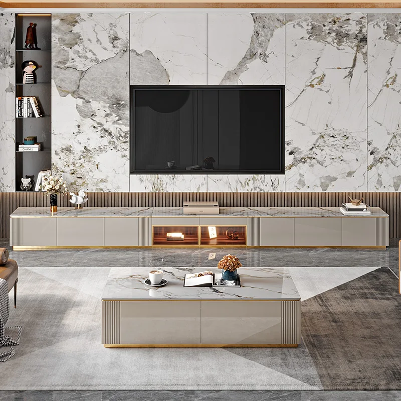 

Modern Entertainment Organizer Tv Table Hallway Dollhouse Gamer Archivadores Furniture Light Luxury Design TV Cabinet Simple