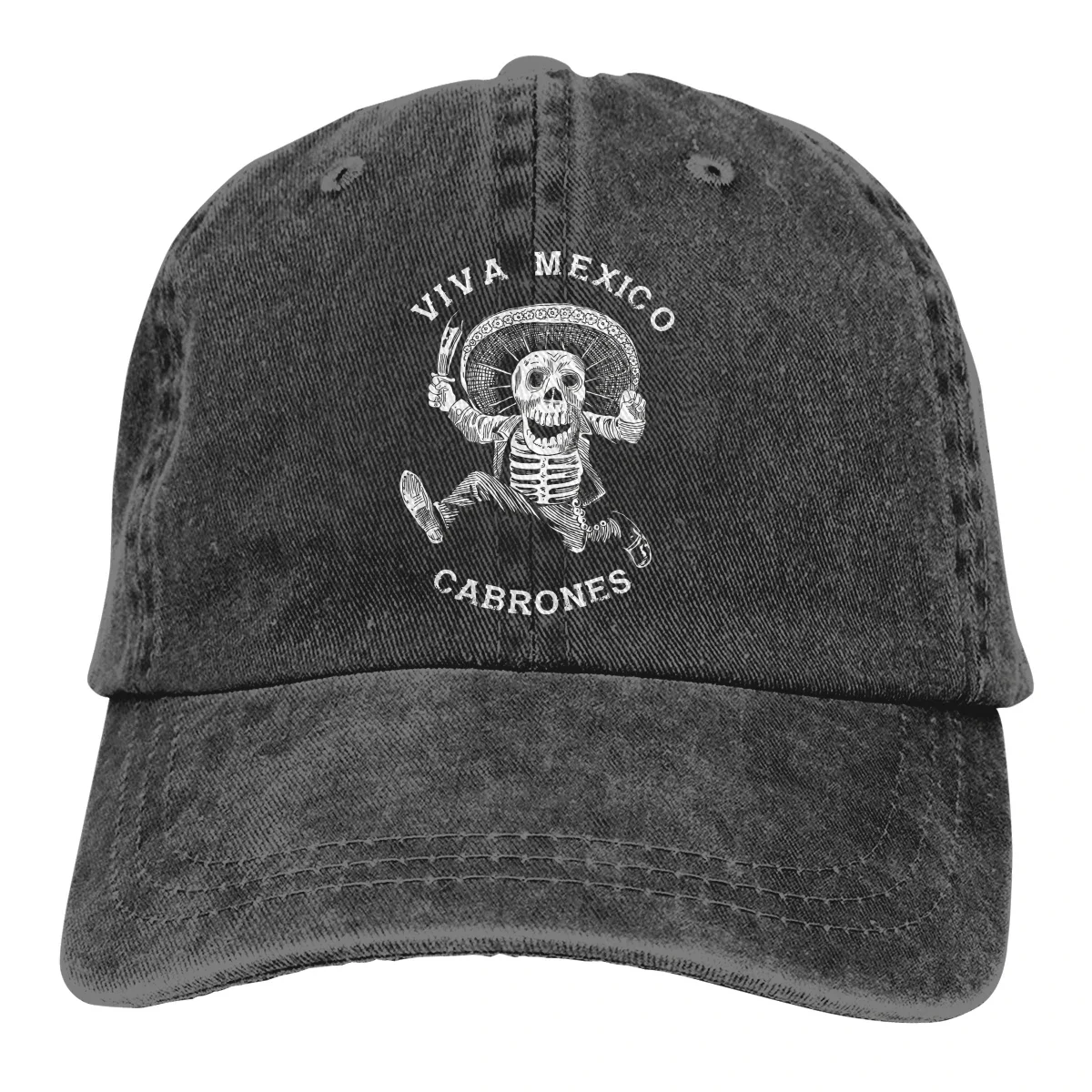 Adjustable Solid Color Baseball Cap Viva Dead Mariachi Premium Washed Cotton Mexican Sugar Skull Funny Sports Woman Hat