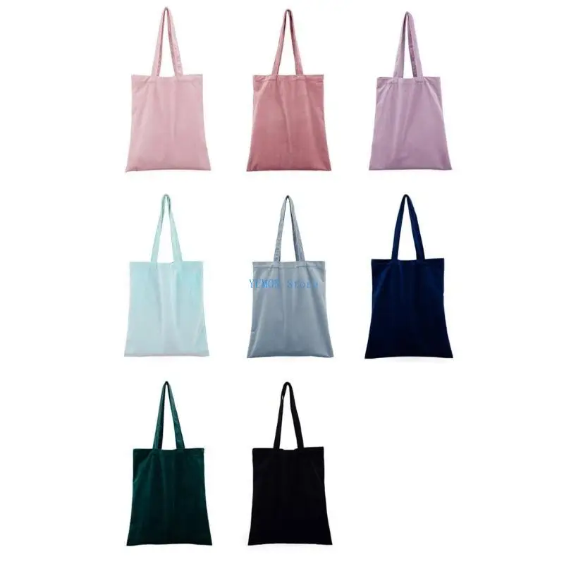

D0UD Vintage Shoulder Bag Large Capacity Bag Solid Color Tote Bag DIY Hand Painted Handbag All-match for Friend Birthday