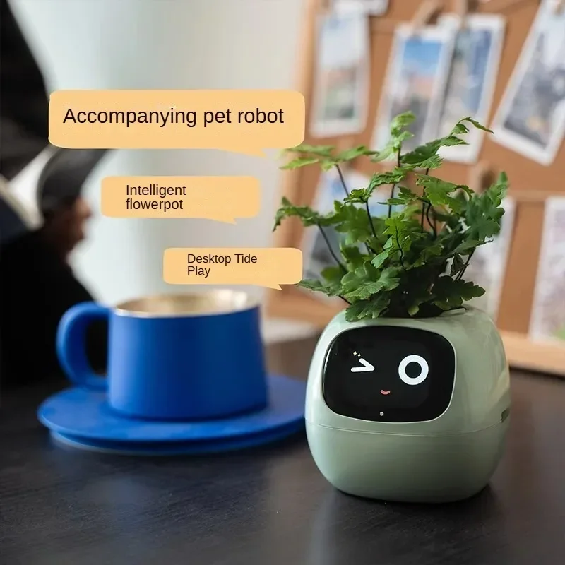 Smart Planter Endless Fun Over 49 Rich Expressions AI Chips Make Raising Plants Easy and Fun 7 Smart Sensors for Home Office