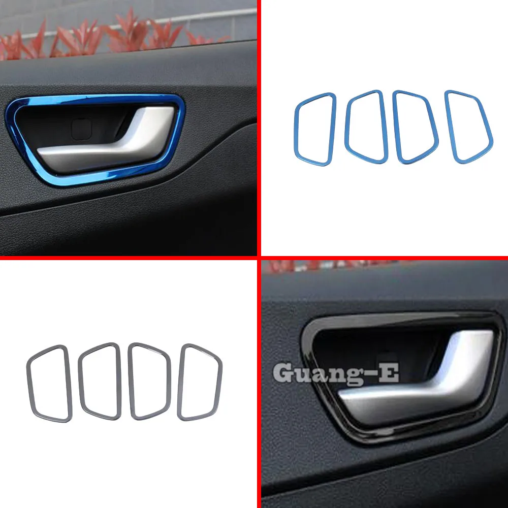 

Автомобильный чехол из нержавеющей стали, внутренняя рамка, накладка на панель, внутренняя ручка носовой ручки для Hyundai Solaris Accent 2017 2018 2019 2020 2021