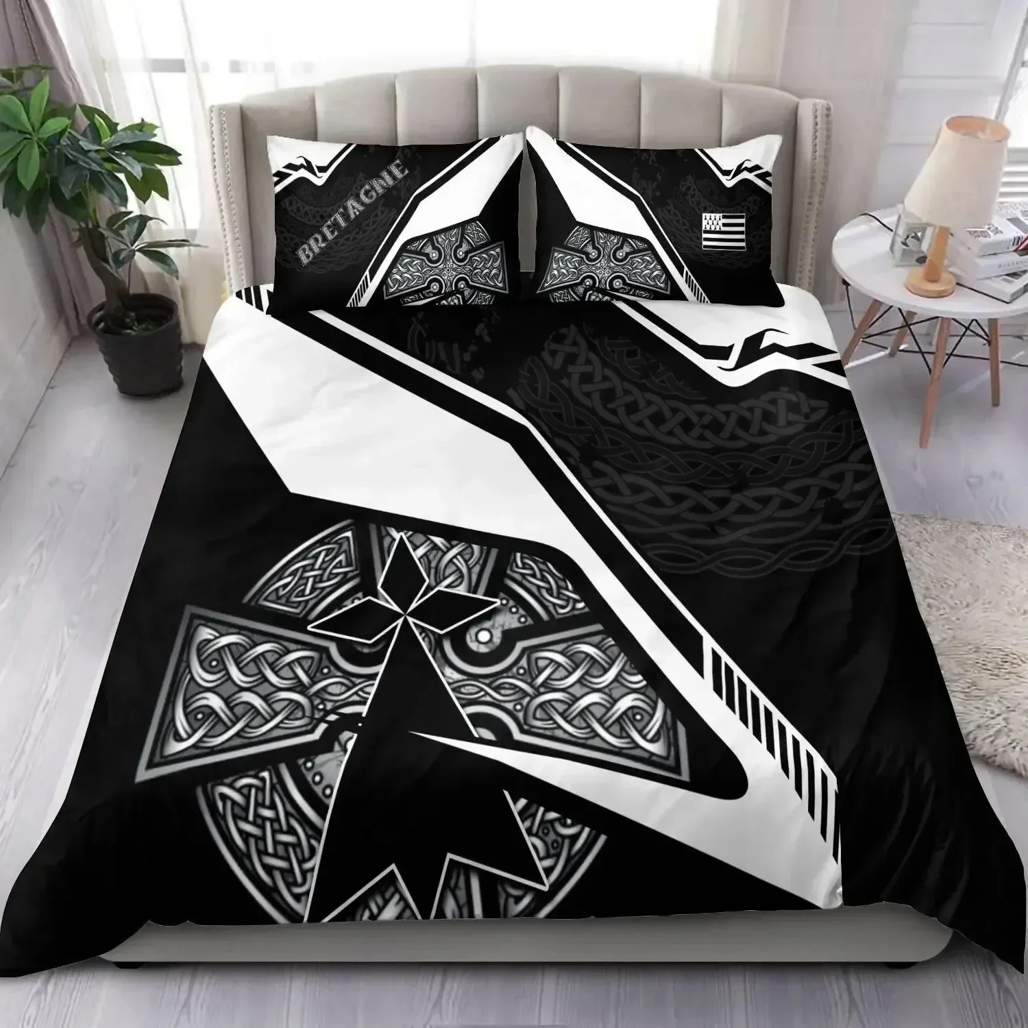 Viking Dragon & Claddagh Cross Celtic Bedding Set Bedroom Soft Modern Bedspreads Comefortable Duvet Cover Quilt Cover Pillowcase