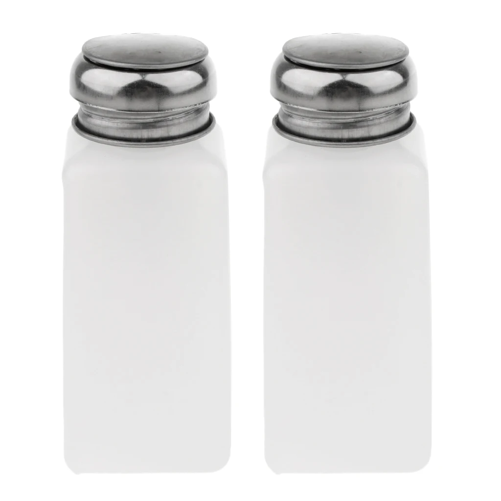 2 PCS Dispenser Bottle Press Pumping for Nail Polish Remover Liquid