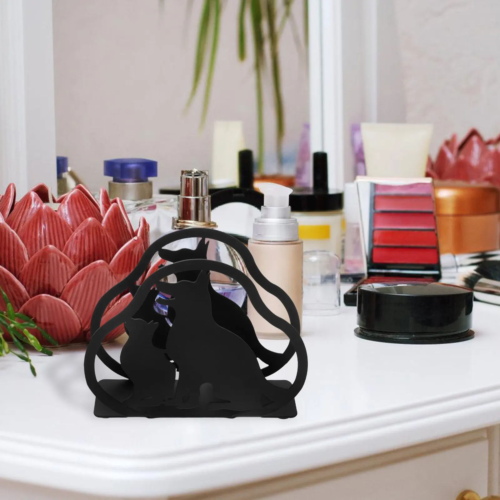 

Iron Napkin Holder Adorable Design Vertical Storage Table Napkin Dispenser for Home Kitchen Bar Table Basket