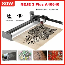 NEJE-grabador láser 3 Plus A40630/A40640/N40630 CNC, cortador de madera, enrutador Bluetooth, impresora 3D, herramientas de grabado de Metal, Lightburn