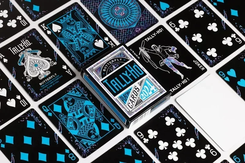 Tally-Ho cartas de juego de mariposa, baraja de flores, juegos de cartas de póquer coleccionables, entretenimiento, tamaño de póker, accesorios para trucos de magia, bicicleta