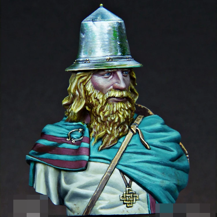 1/16 Resin Model Bust GK, Oeselian Warrior Muhu, 1227, Historical war theme, Unassembled and unpainted kit