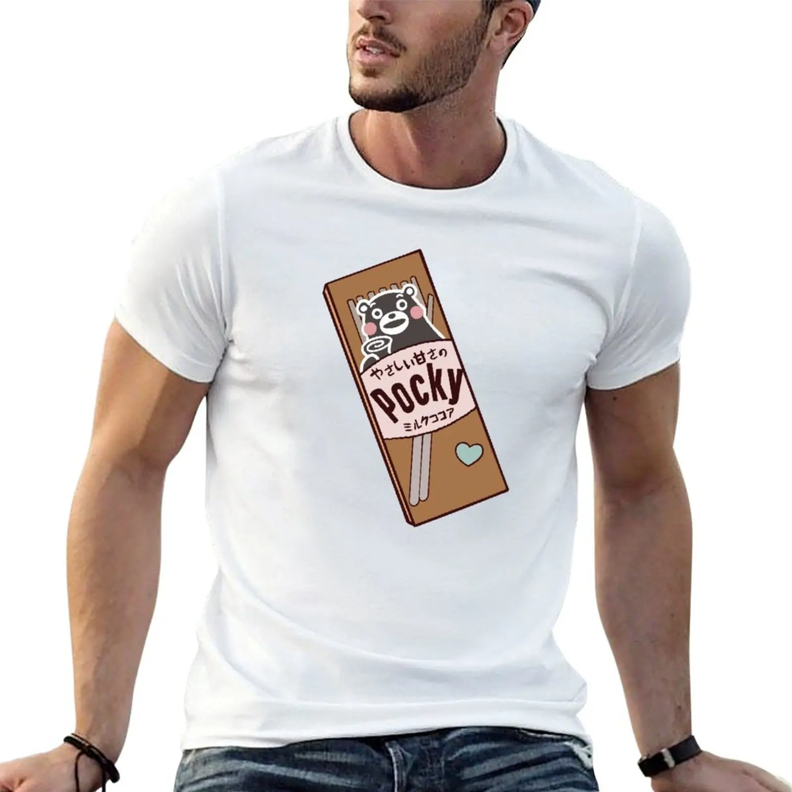 Chocolate Pocky T-Shirt, T-Shirt für Herren, Luxus-T-Shirts für Herren, Baumwoll-T-Shirt, individuell bedrucktes T-Shirt