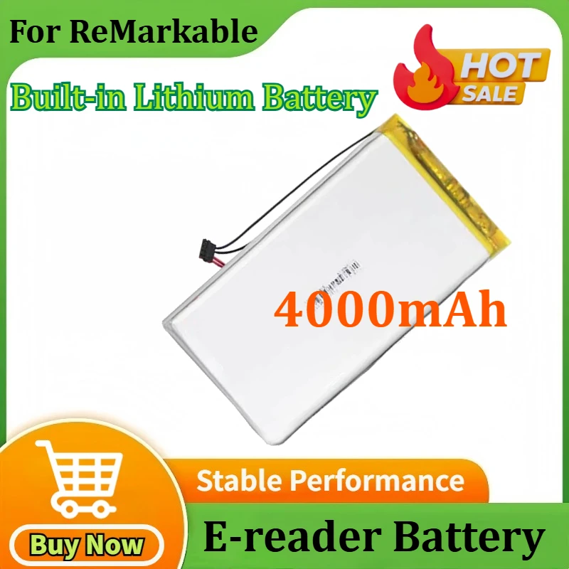 

4000mAh Battery for ReMarkable E-reader New Li-po Polymer Rechargeable Accumulator Pack Replacement Track Code