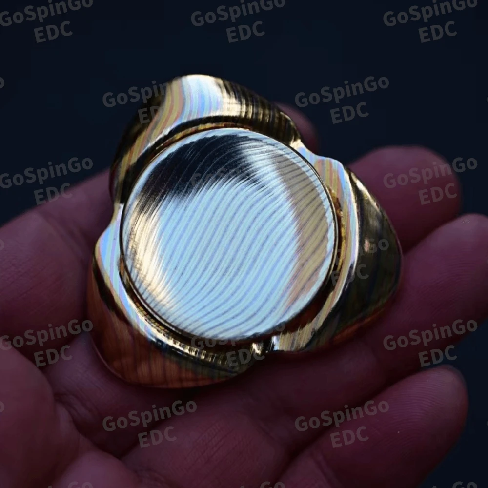 TMAX EDC Aringhe Fidget Spinner Timascus Fidget Giocattoli Per Adulti Giroscopio Maneggiatura Sensazione Spinner A Tre Lame Alleviare L'ansia Gadget