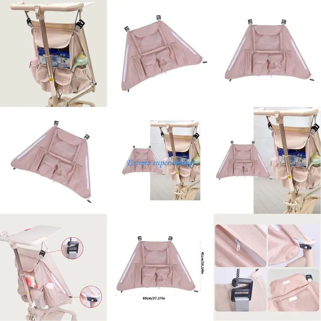 

090B Spacious Strollers Storage Bag Waterproof Design Easy To Install For Baby Items