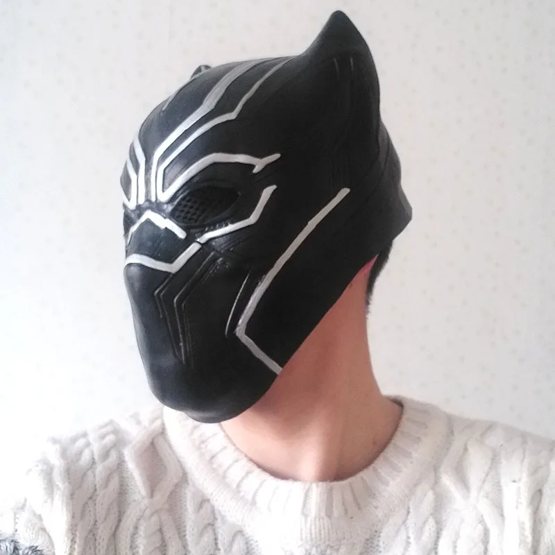 

Маска-шлем Пантеры из черного латекса для косплея, реквизит для фильма, Хэллоуина, вечеринок, маскарадов, ролевых игр