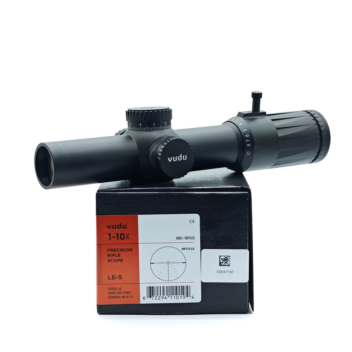 

VUDU 1-10x28 Tactical Riflescope FFP 34mm Tube MRAD LE5 Illuminated Reticle Aluminum Black for Tactical Shooting