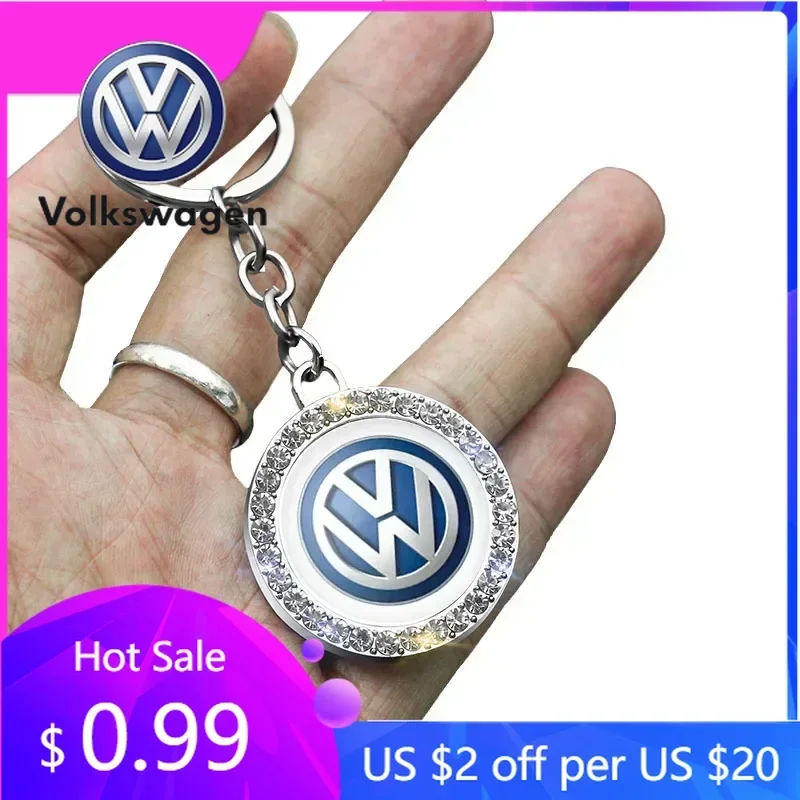 

For VW Volkswagen Jetta MK5 Golf Diamond Car Keychain Key Rings Pendant Key Holder for Volkswagen Bora CC Golf 7 Vento Jetta Tou