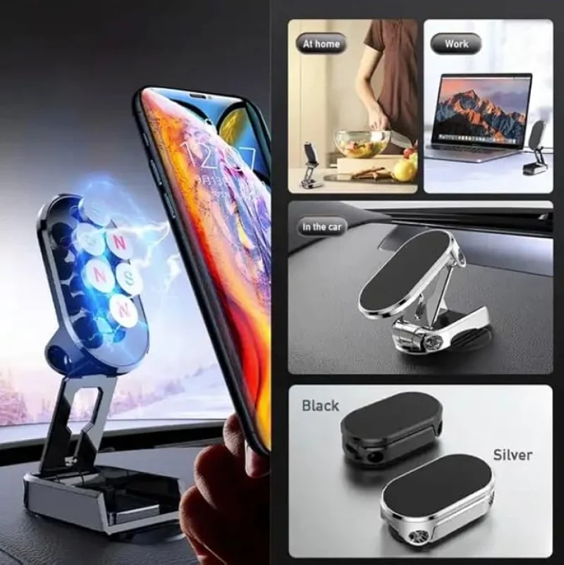 2025Handy Ständer Halter Starke Magnetische Faltbare Auto Telefon Halter Rotation Halterung Selbst-klebe Mini Halter Zubehör