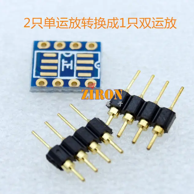 2 single op amp patch SOP8 converted into 1 dual op amp direct plug DIP8 immersion gold board AD797 OPA627