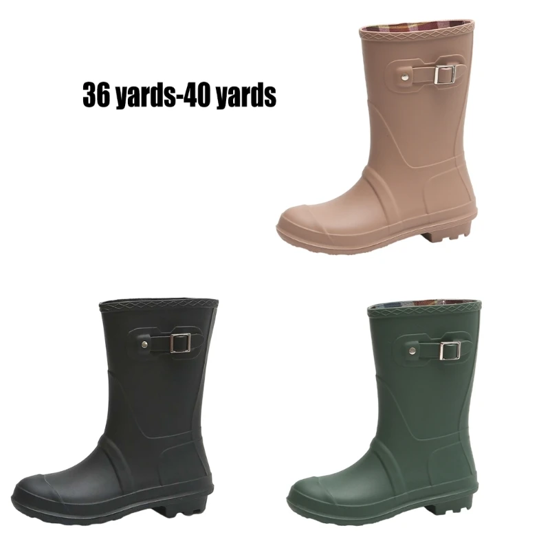 Botas chuva bezerro para meninas mulheres sapatos jardim impermeáveis ​​botas chuva femininas d5qc