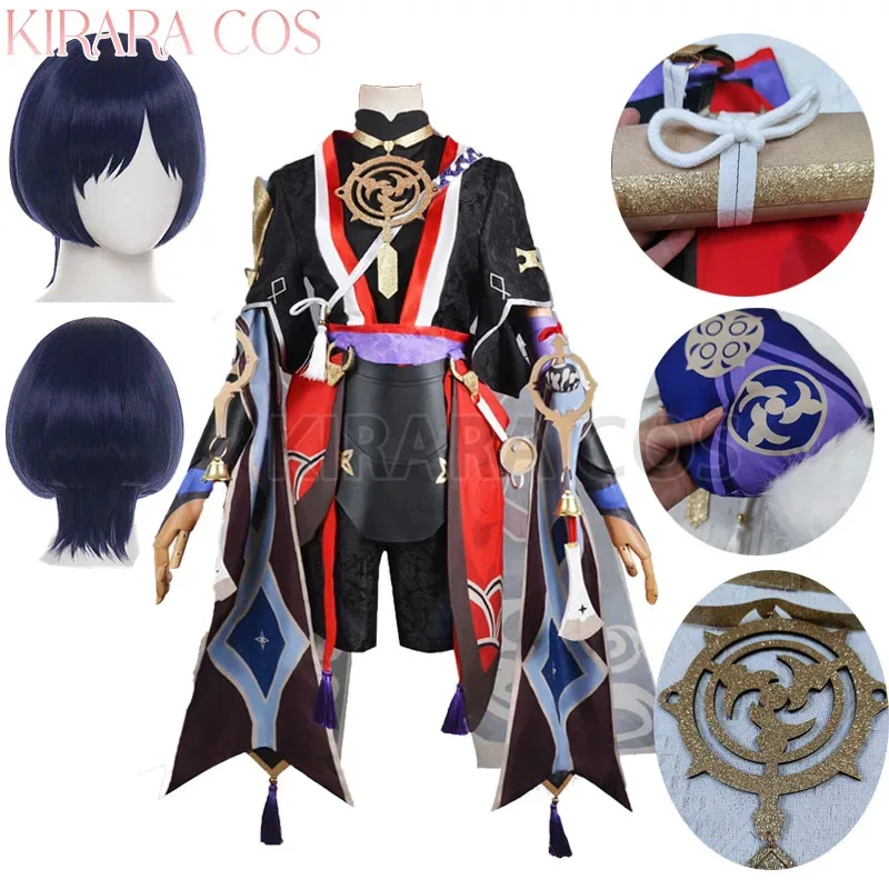

New 2025 Scaramouche Costume Wig Kimono Suits Impact Kunikuzushi Cosplay Full Set Costumes for Men Outfits Witho Kodiak