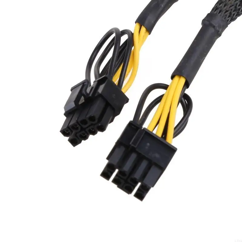 L9NA 8-Pin PCIe Splitter PCI for Express Power Supply 8Pin to Dual 6 Pin Extension Connector Y-Splitter with Nylon Sleeve 8.7