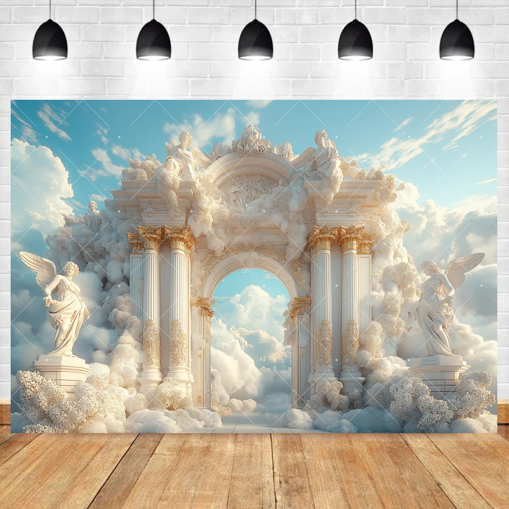 Stairway To Heaven Background Custom Paradise Gate Decor Religious Party Banner Kids Adults Portrait Photography Backdrop Photo