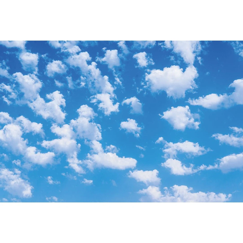 حالمة السماء الزرقاء سحابة بيضاء خلفية للتصوير الفوتوغرافي قوس قزح وميض ستار الوليد الطفل صورة عيد ميلاد ديكور خلفية الصورة #3