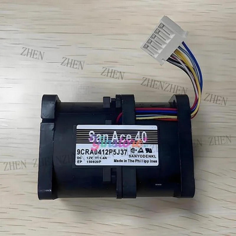 Y 1 Pc. New for  9CRA0412P5J37 Chassis Cooling Fan 4056 DC12V 1.4A 4CM 8Pin