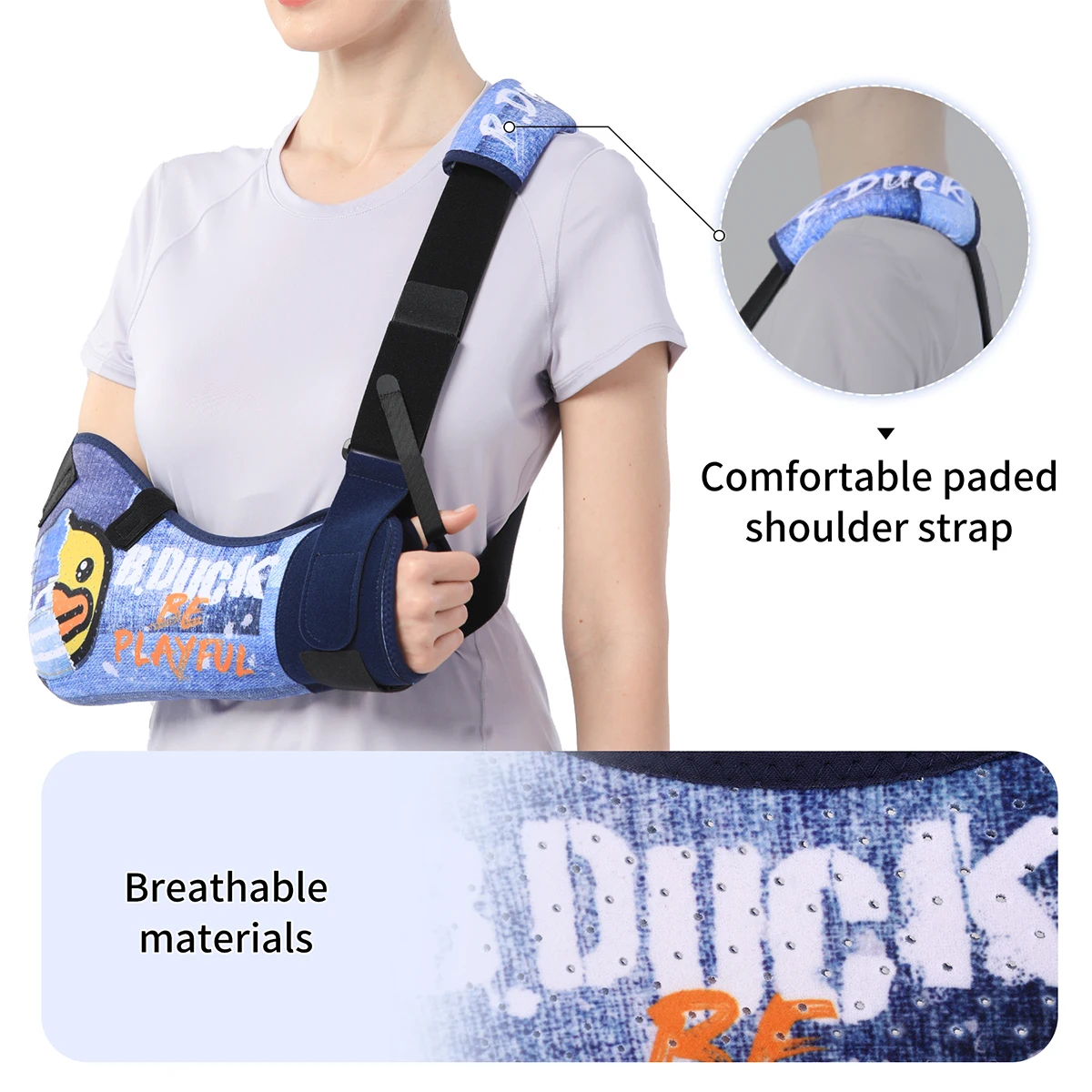 VELPEAU Arm Sling Medical for Broken Hand, Fracture and Dislocation Forearm Support Arm Brace for Shoulder Injury for Adults