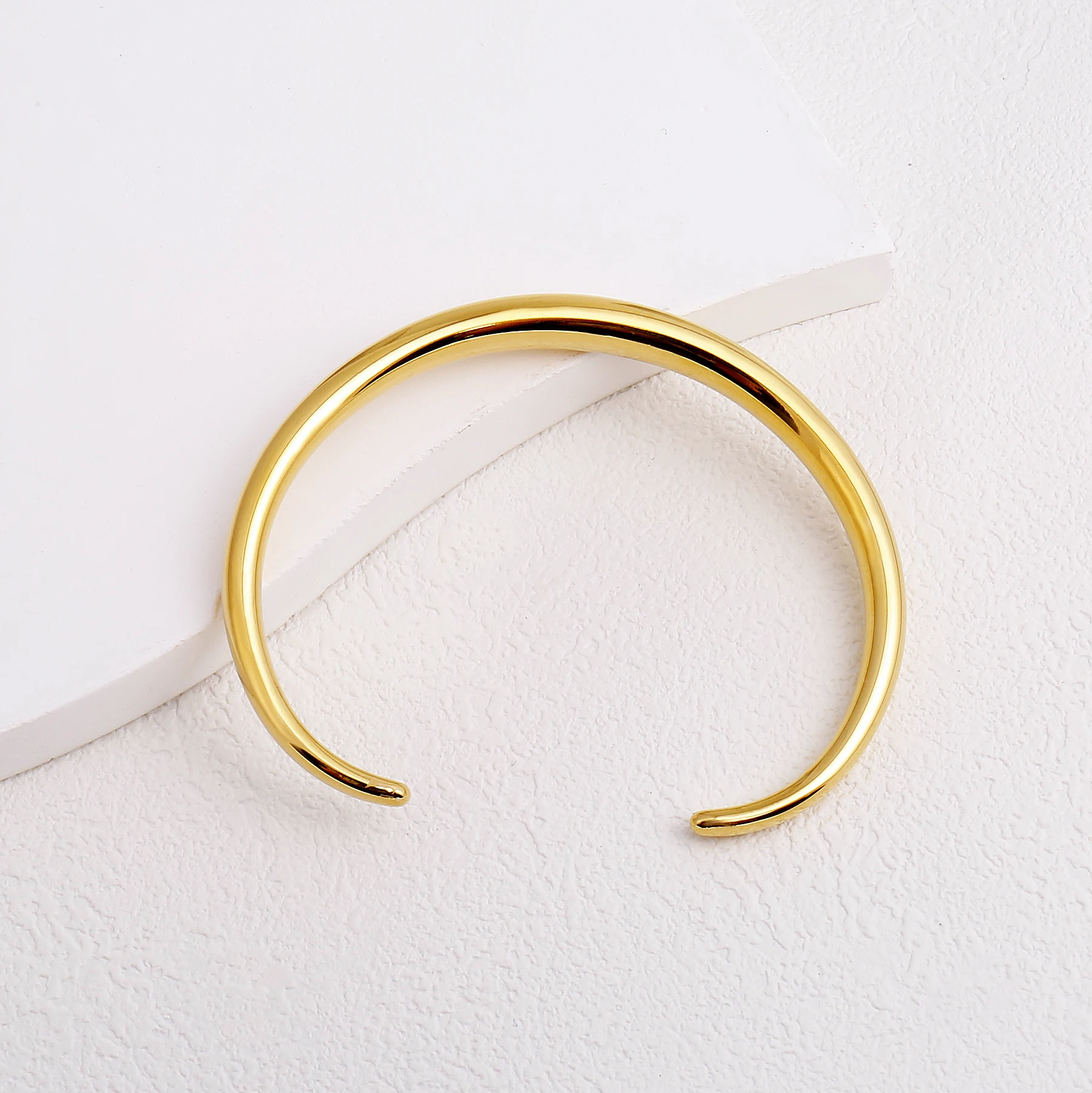 Badu High Quality Hollow Stainless Steel Bangle for Women Waterproof Open Cuff Bangle Bracelet Simple Jewelry Ladies Gifts
