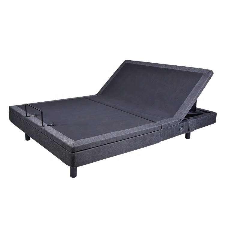 Adjustable King Size Bed Metal Bed Frame Queen Full Size Folding Hotel Beds