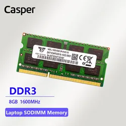 Casper Laptop Computer DDR3 Memory Module RAM 8GB 1600MHz Design for Playing Game Operating Fast Loading Efficient Office (Green